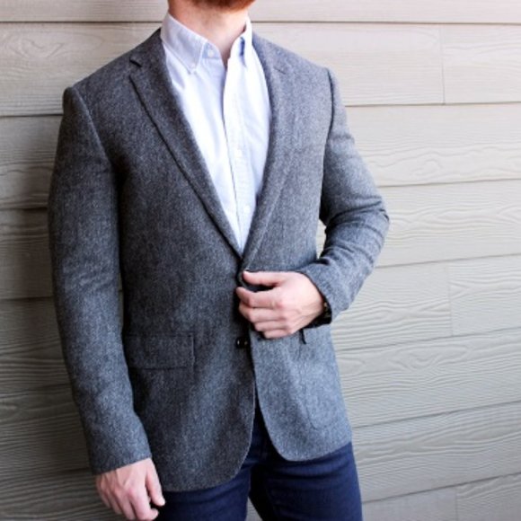 J. Crew Other - J. CREW Unconstructed Wool Blazer Jacket Gray B6